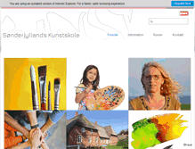 Tablet Screenshot of kunstskolen.sonderborg.dk